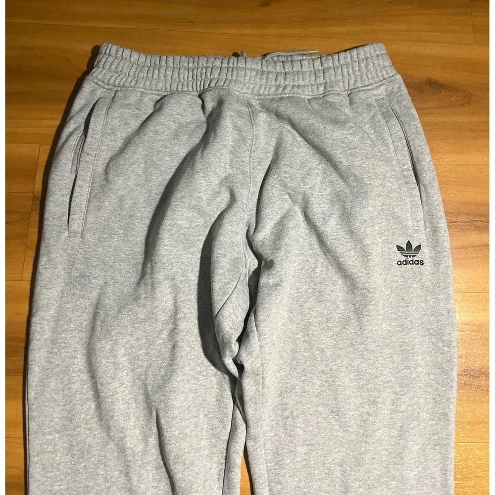 Mens Adidas Workout Gym Training Cotton Blend Drawstring Sweatpants
